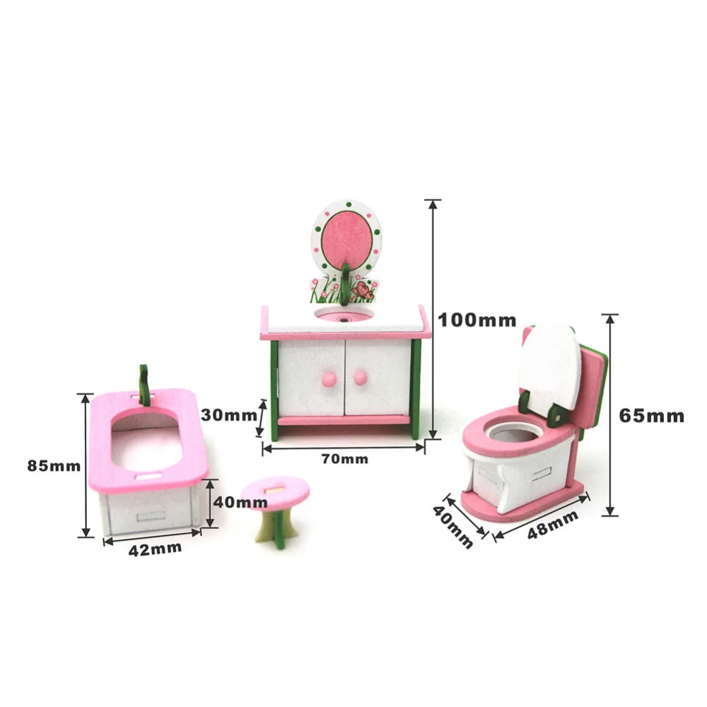 Имитация миниатюрной деревянной мебели игрушки кукольный домик деревянная мебель набор кукол детская комната для детей игровая игрушка мебель для кукол