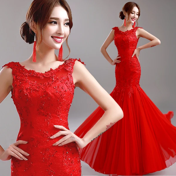 fish tail evening dress