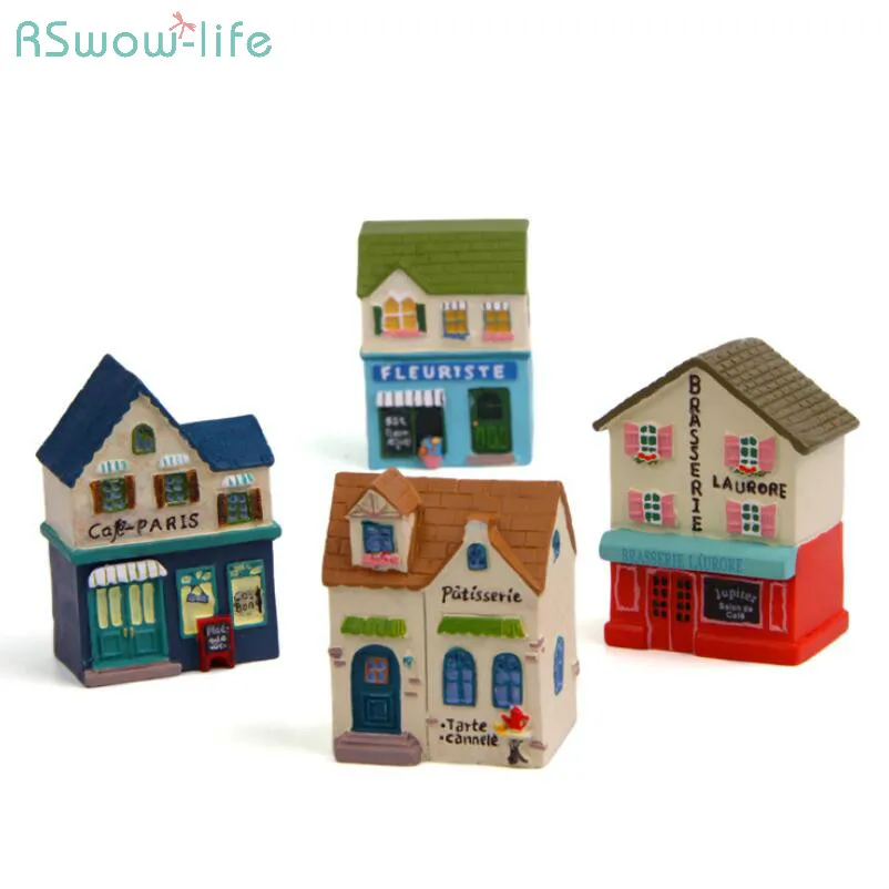 Kopen Japanse Stijl Leisure Huisje Model Miniatuur Tuinieren Landschap Micro Huizen Supermarkt Rieten Hutten voor Tuin Decor