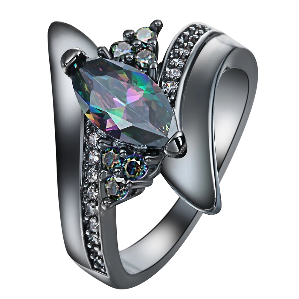 Aliexpress.com : Buy Black Gun Magic engagement rings for women Round