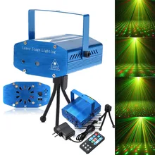 New light Stage Shining Lamp Sound Activation Stage Laser Star Starry Effects Projector – Green&Red Lights Bar Disco Party Lamp