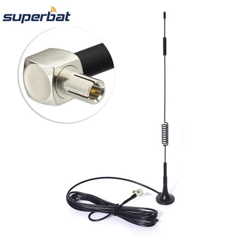 

Superbat 4G LTE Antenna 700-2600Mhz 7dbi Aerial Magnetic TS9 Right Angle Connector with Extension Cable RG174 3m for Huawei