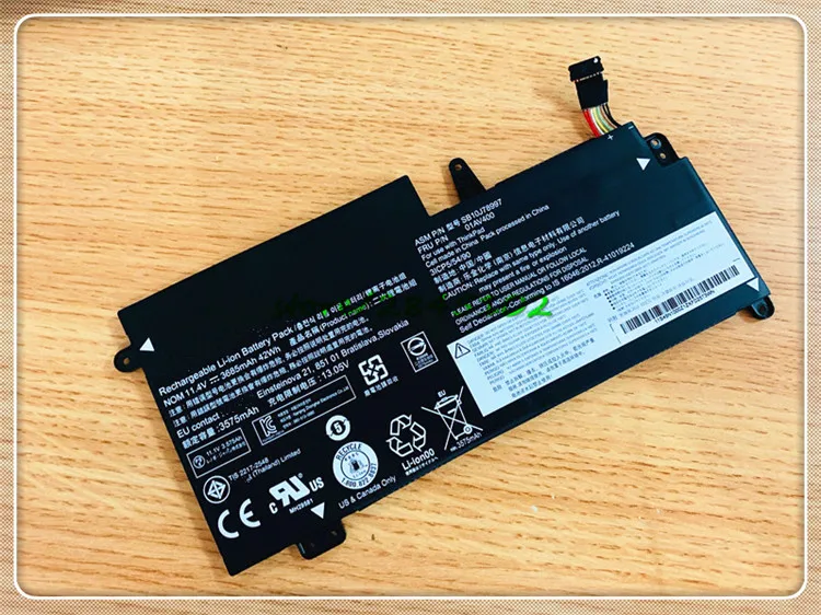 Аккумулятор для ноутбука Lenovo ThinkPad 13 20GL 11 4 &quotSB10J78997 3685 в 3 мАч 42Wh 01AV400 01AV401 01AV435