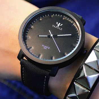 

2019 New Mens Watches Top Brand Luxury YAZOLE Military Wrist Watch For Men Leather Band Sports Reloj Hombre Clock Drop Shipping