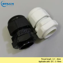 Кабель сальниковые соединения кабельный сальник для герметизации провода с разъемом для детей возрастом от 5 до 10 мм PG11 Водонепроницаемый нейлоновый кабельный сальник для герметизации провода с 0,19*0,39 дюймов