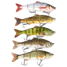 4-segement щуки рыболовные крючки с ртом плавать приманки с крючками снасти 12 см 17 г