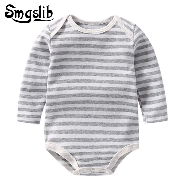 

Smgslib New born baby clothes Long Sleeve Striped romper Autumn Winter Clothing baby boy newborn jumpsuit romper girl onesie