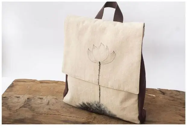 Ретро ручная роспись сумка Хлопковая Сумка для белья винтажный наплечный рюкзак летняя сумка пакет, сумка для путешествия bolsa feminina FR450