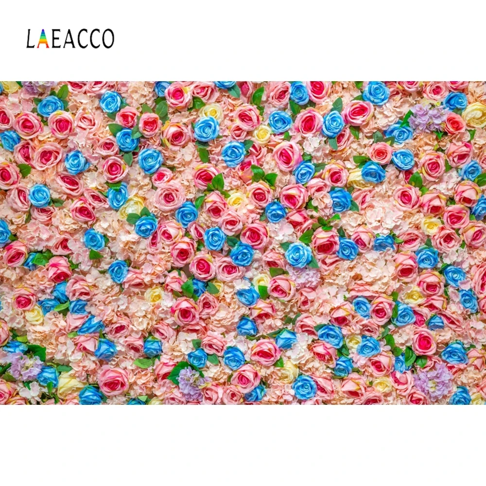 Laeacco Colors Flowers Leaves Wedding Romantic Love Photography Background Customized Photographic Backdrops For Photo Studio