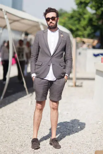 30-5 Grey Formal Work Wear Single Breasted Summer Beach Men's Prom Party Suit Blazers