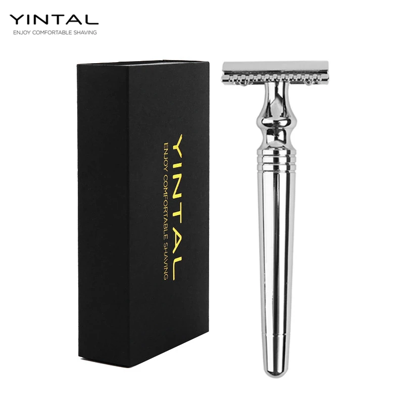 YINTAL Classic Dual Edge Safety Razor Metal Long Handle Men's Manual