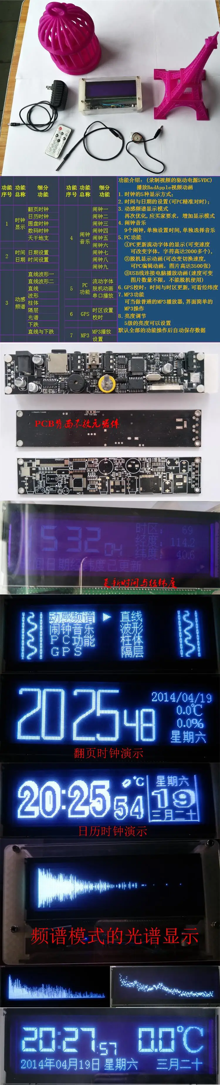 E & M DIY VFD часы комплект vfd25363 для электроламповый музыка спектр Дисплей VFD вакуумный флуоресцентный Дисплей