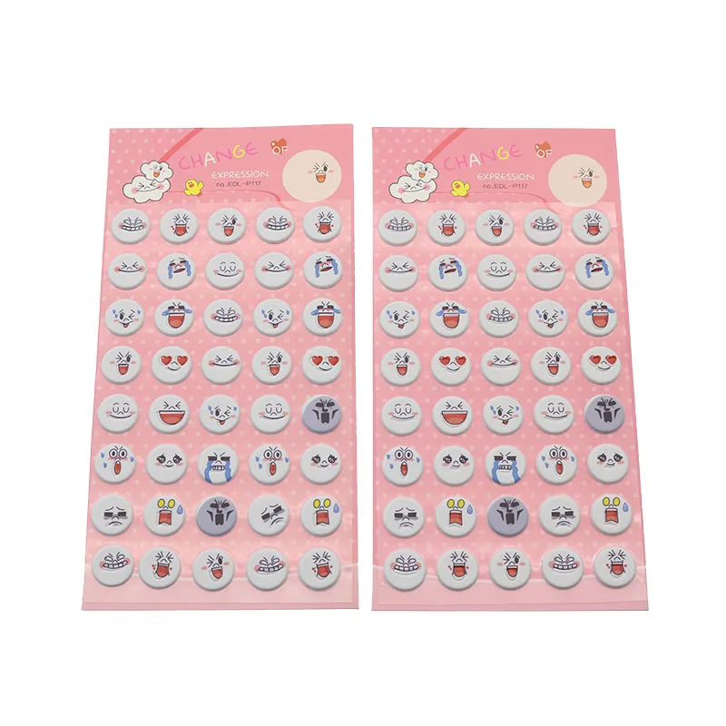 

3D Cartoon Wheat Buns Face Cute Three-Dimensional Bubble Stickers Diary Manual Jewelry Decoration Stationery Stickers 2pc