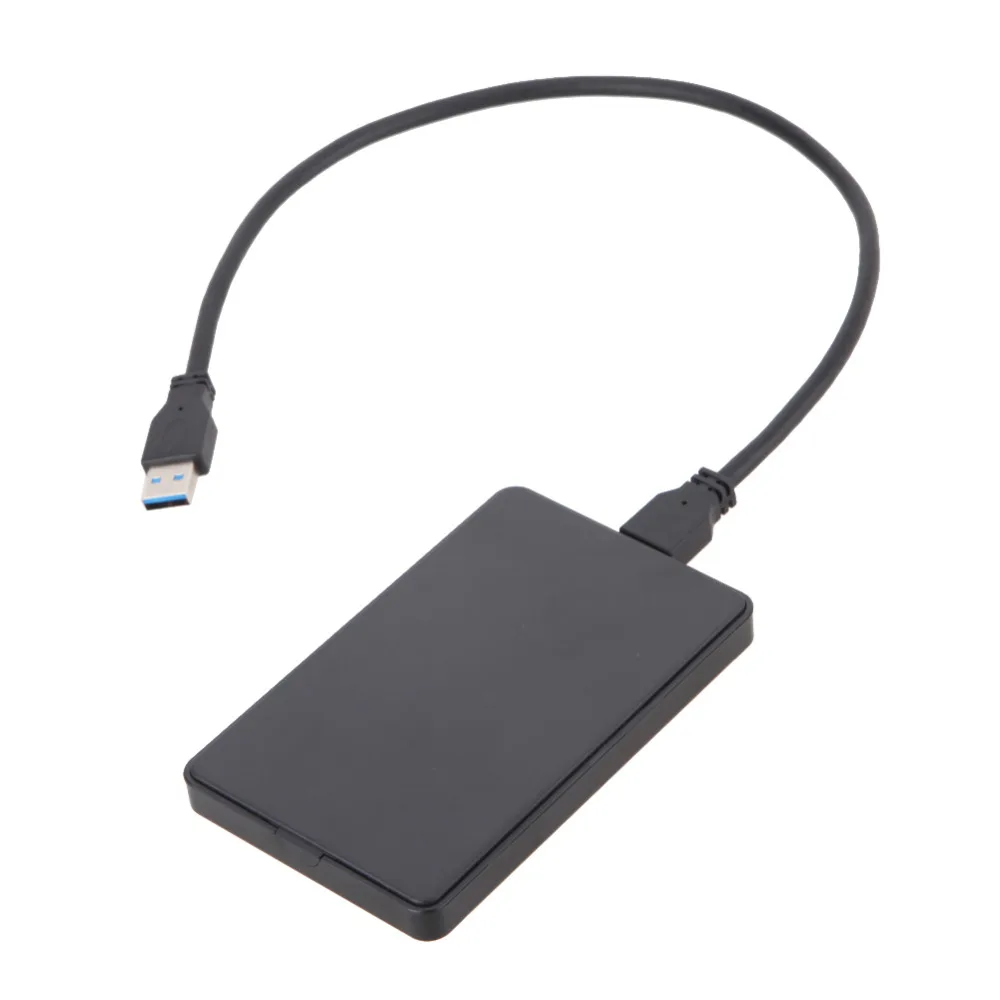 Черный 2,5 дюймов SATA HDD коробка USB 3,0 SATA HDD корпус для внешнего жесткого диска высокого Скорость HDD чехол Поддержка с погрешностью в пределах 2-х ТБ без винтов для ПК