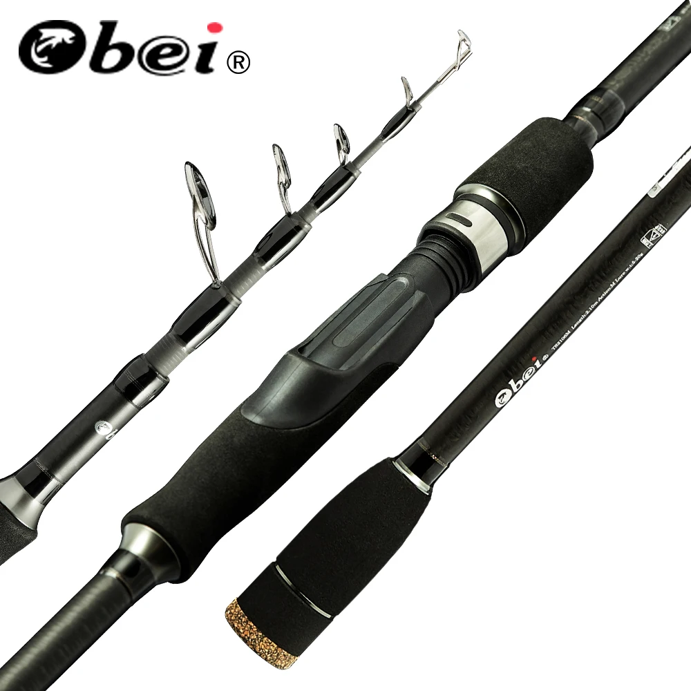 

Obei Fishing Rod 2.1M/2.4M ML Power Carbon Fiber Spinning Telescopic Rods 6 Sections Travel Rod Lure Fishing Tackle sea rod