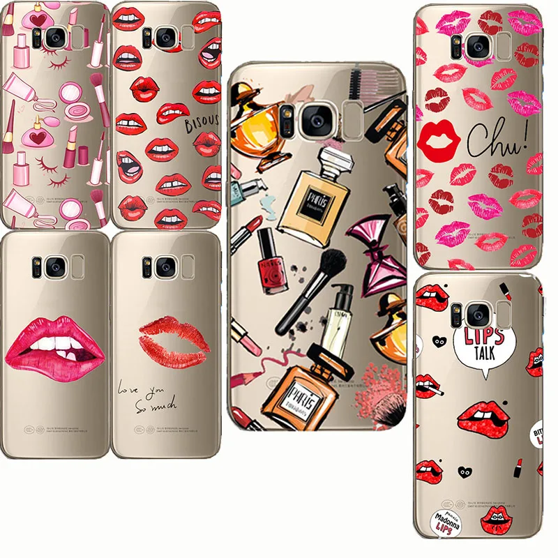 

Cartoon Kylie Jenner Sexy Girl lips lipstick kiss soft phone case cover for Samsung Note Note4 Note5 Note8 S8 S9 edge plus S6 S7