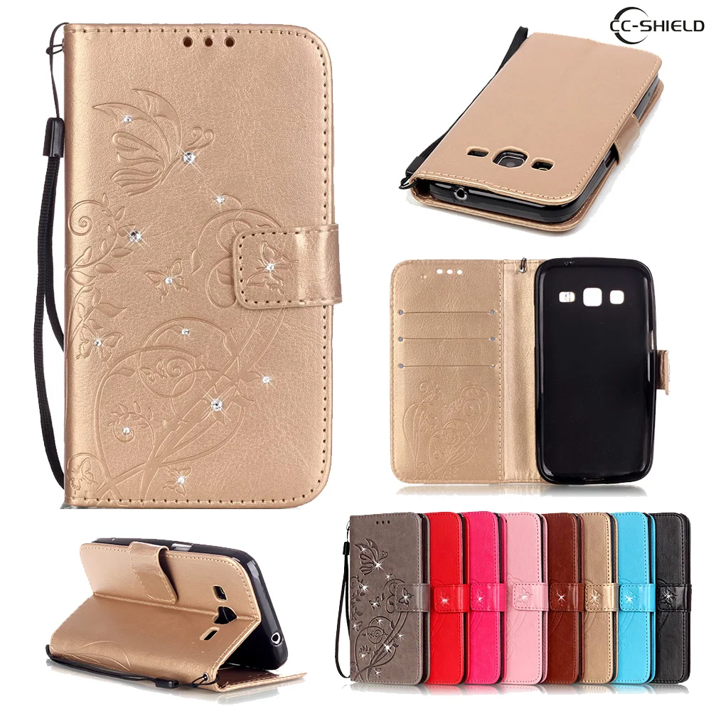 

Case for Samsung Galaxy Core Prime G360 G361 SM-G360F SM-G361F SM-G360H SM-G361H G360H/DS SM-G360h/ds Leather Diamond Phone Case