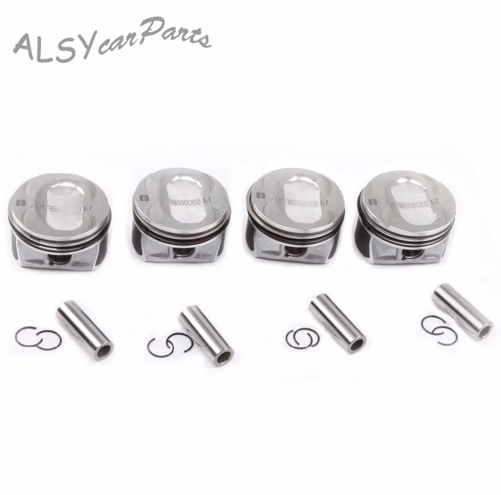 Комплект поршневых и колец YIMIAOMO OEM 03C 107 065CK 76 5 мм STD для VW Jetta Golf MK5 Passat Scirocco Audi A1 1.4TSI с