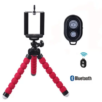 

Foleto Flexible Mini Tripod Sponge Octopus Selfie Bluetooth Remote Control Universal for digital camera iphone 7 Samsung huawei