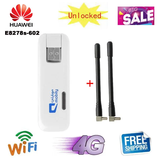 Разблокированный HUAWEI E8278 E8278S-602 4G USB ключ с мобильным WiFi LTE CAT4 150 Мбит/с модем