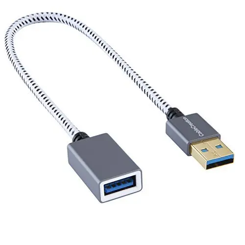 Короткий кабель-удлинитель USB3.0, JORINDO USB 3,0 A для мужчин и женщин, совместимый с Oculus VR, Xbox, сканер, серый космос алюминий