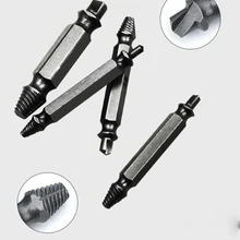 4Pcs Damaged Screw Extractor Drill Bits Guide Set Broken Damaged Bolt Remover Double Ended Damaged Screw Extractor Hand Tools