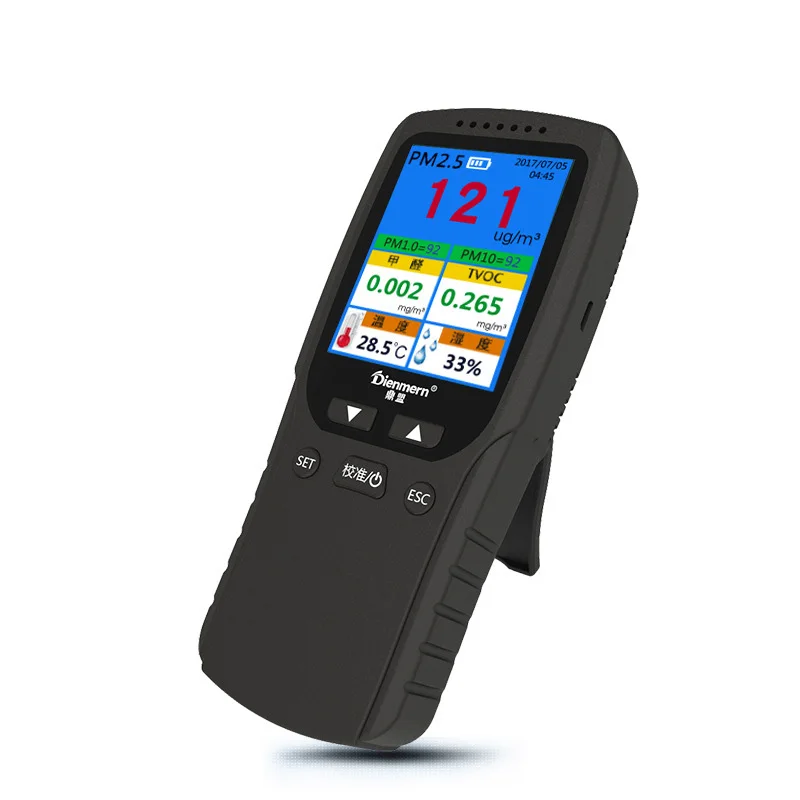 

PM2.5 Air Detector Gas Analyzer Portable Air Quality Detector Monitor TVOC PM10 Formaldehyde Tester Multi-function Gas Detector