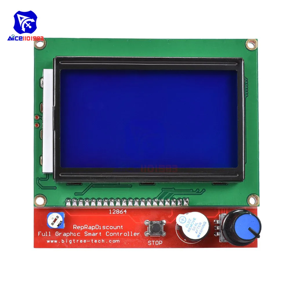 Diymore 12864 lcd Графический смарт-дисплей плата контроллера с адаптером кабель для 3d принтера Ramps 1,4 RepRap Mendel Prusa Arduino