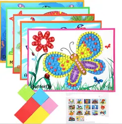 1 шт. Детская Пена Мозаика Наклейки Книги по искусству головоломка DIY 3D вставить c Книги по искусству Ун Характер Детские развивающие игрушки