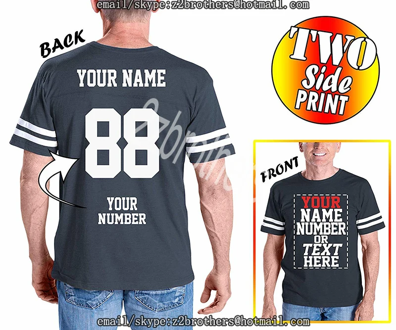 

Custom Cotton Men Jerseys Make Your OWN Name Number T Shirts Personalized Team Uniforms Casual Outfit High School College Logo