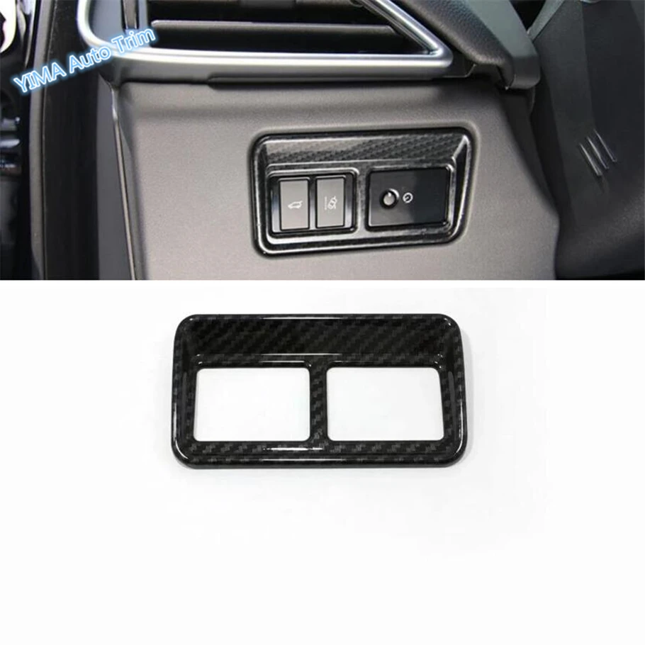 

Lapetus Headlights Lamp Switch Button Frame Cover Trim For Land Rover L462 Discovery 5th 2017 - 2019 Carbon Fiber Look / Matte