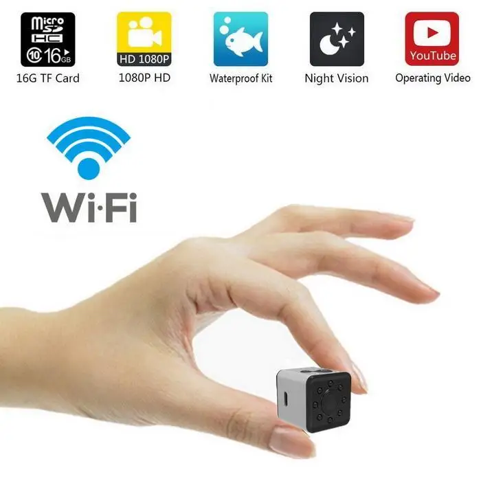 Водонепроницаемая Мини Full HD 1080 P WiFi Камера спортивная около 90 минут запись действий DV Micro usb-камкодер DC 5 V