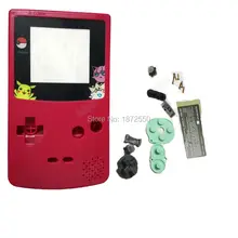 Корпус розового и красного цвета с кнопками мультяшная оболочка объектива для Nintendo Gameboy Цвет Ретро игровая консоль замена мальчика подарок чехол