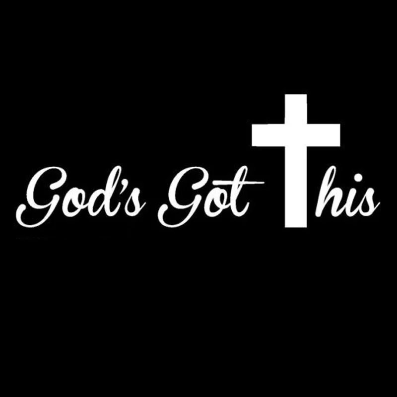 CHRISTIAN VINYL WINDOW STICKER DECAL CROSS Prayer Jesus Religiousin