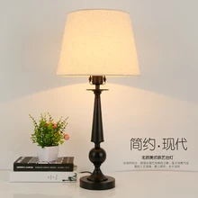 Новая Железная лампа Американская страна кабинет спальня прикроватный светильник современная декоративная ткань FG953
