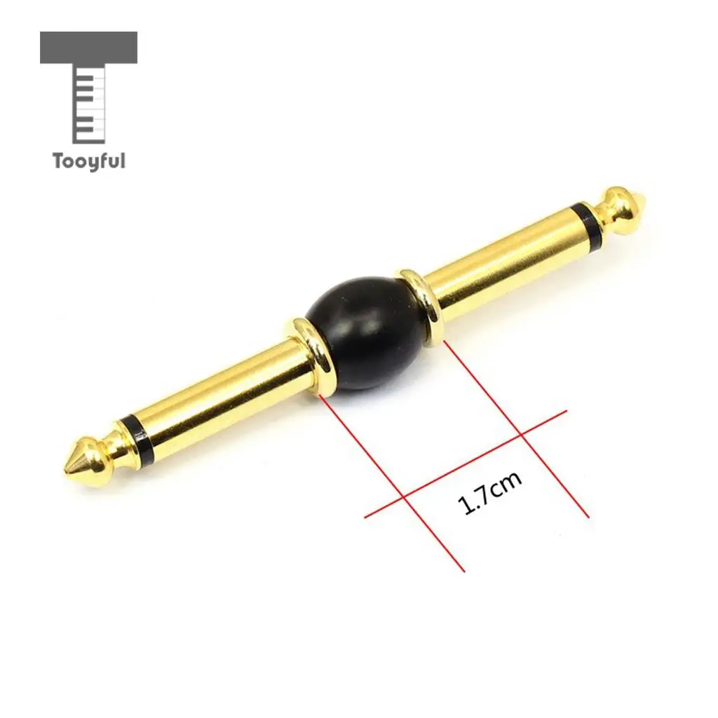 Tooyful Durable Metal 1/4inch Jack Plug Guitar Effect Pedal Coupler Connector DIY