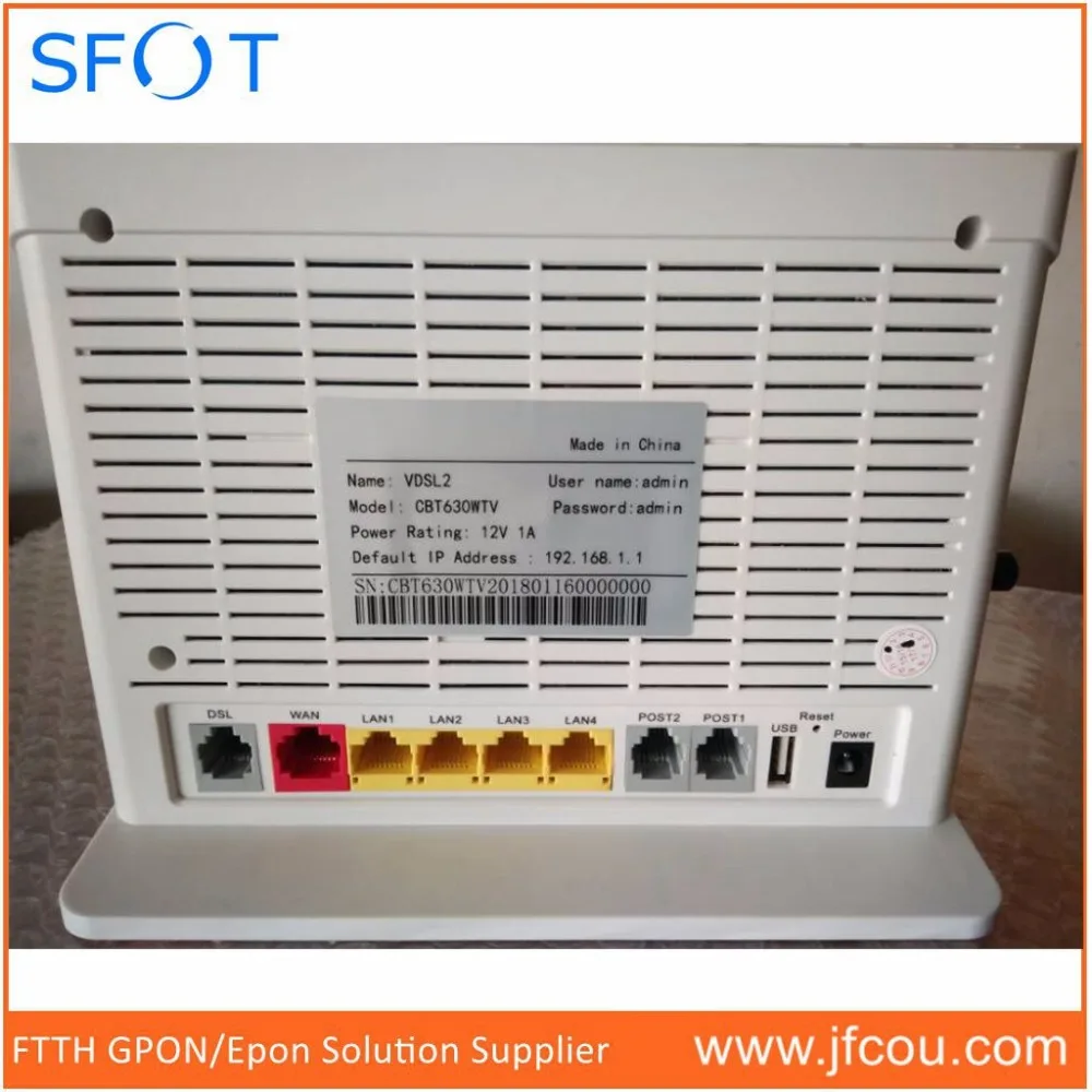 CBT630WTV VDSL2/ADSL2 + Wireless Modem wireless