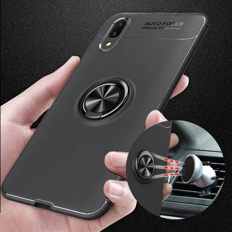 

For Vivo X21 UD Cases Magnetic Car Holder Case with 360 Rotating Finger Ring Phone Cover For Fundas Vivo X21 UD Capa Case
