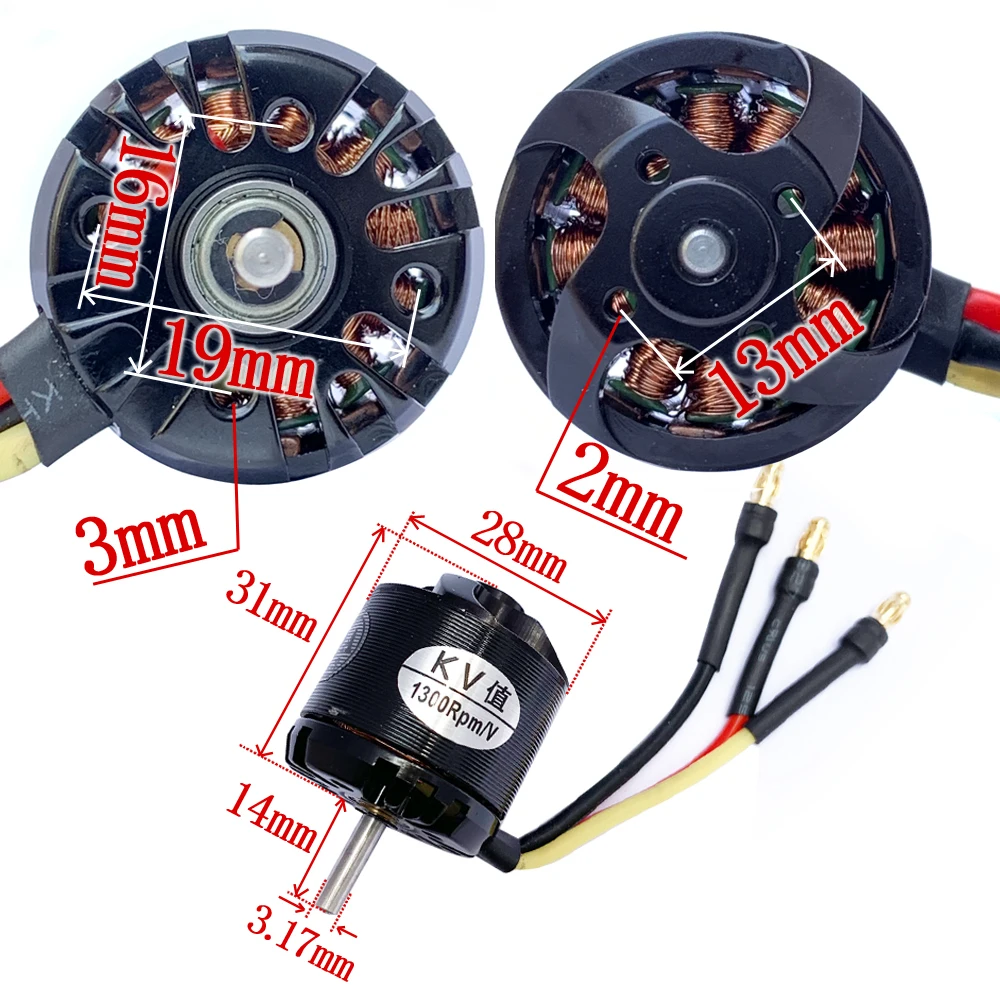 2830 швейцарское качество мотор бесщеточный двигатель постоянного тока мощный источник питания KV1300 RC модели Мультикоптер запасные части