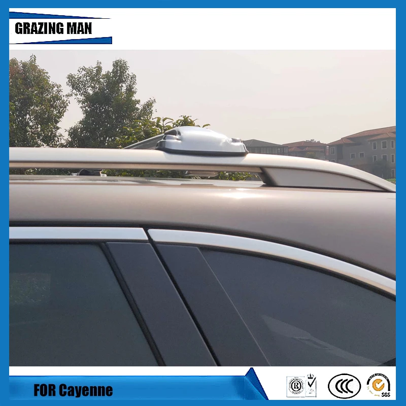 

High Quality 2 PCS Screw Install Aluminium Alloy Roof Rack Rail Luggage Carrier Baggage Rail Cross Bar For Cayenne