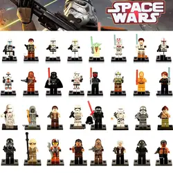 Star Wars Hot Один продажи строительных блоков йода Leia рисунок Боба BB8 Фетт Клон Trooper Дарт Вейдер Kylo Ren starwars модели игрушки