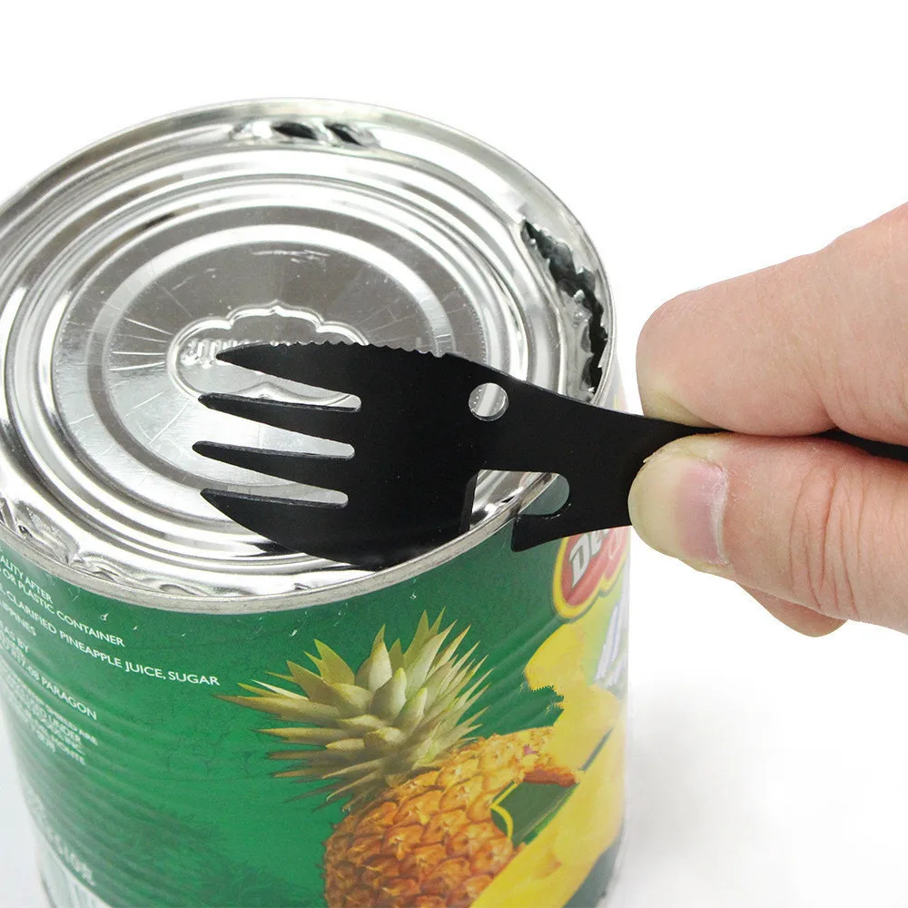 

Fork Tactical Spoon Multifunctional Camping Equipment Cookware Spoon Fork Bottle Opener Portable Tool Outdoor Survival #XTN