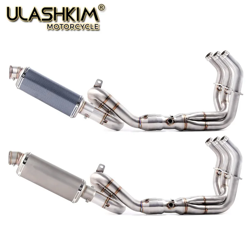 

Motorcycle Exhaust Muffler Middle pipe Full System Slip On For yamaha MT-09 FZ-09 MT09 FZ09 2014-2017 not for Tracer