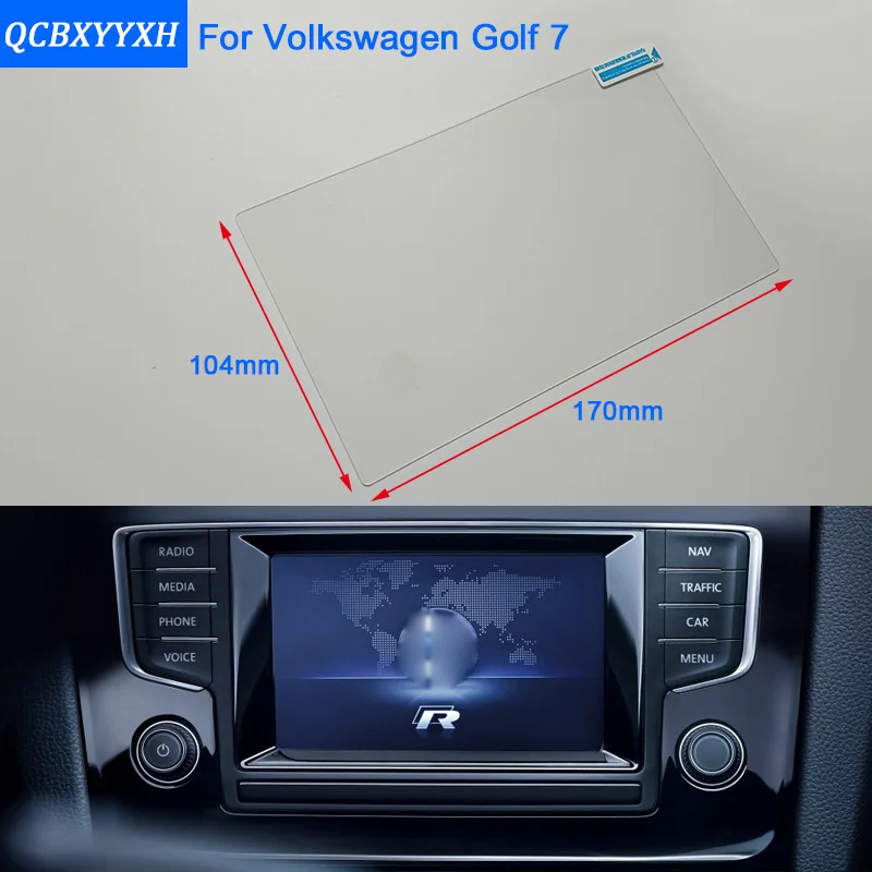 Автомобильный Стайлинг, 8 дюймов, gps навигационный экран, стальное стекло, защитная пленка для Volkswagen Golf, контроль ЖК-экрана, автомобильная наклейка