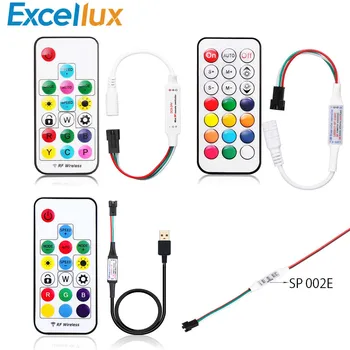 

DC 5-24V Remote Controller RF 17 KEY 17KEY USB 21KEY LED Mini Pixel Controller For Led Pixel Strip WS2812 WS2811 Controller