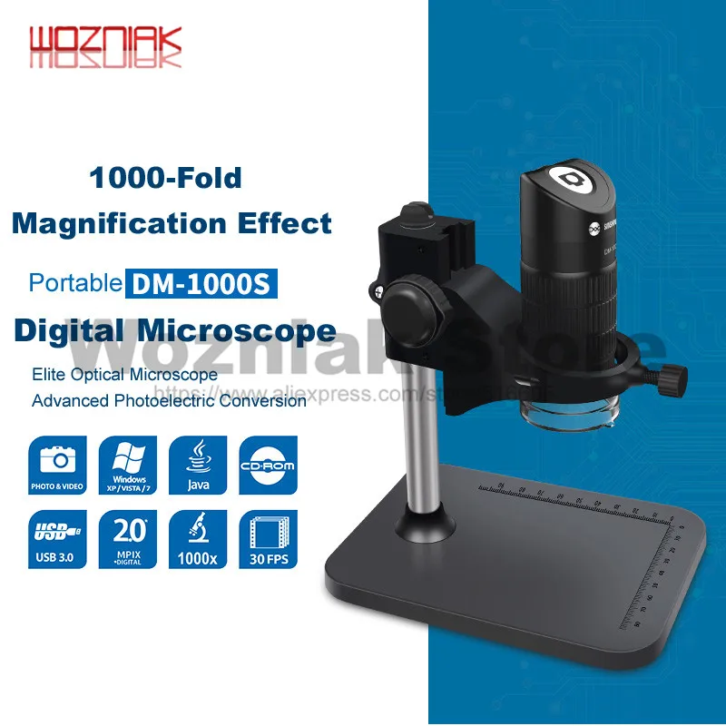 Tragbare Digitale Mikroskop 5-fach Digital Zoom 1000X Wirkung AVI Kamera Für IPHONE Mainboard Wartung _ - AliExpress Mobile