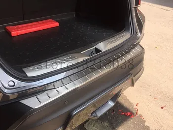 

Accessories 2PCS Stainless Steel Inner+outer Rear Boot Trunk Protecting Plate Fender For Toyota C-HR CHR 2016 2017