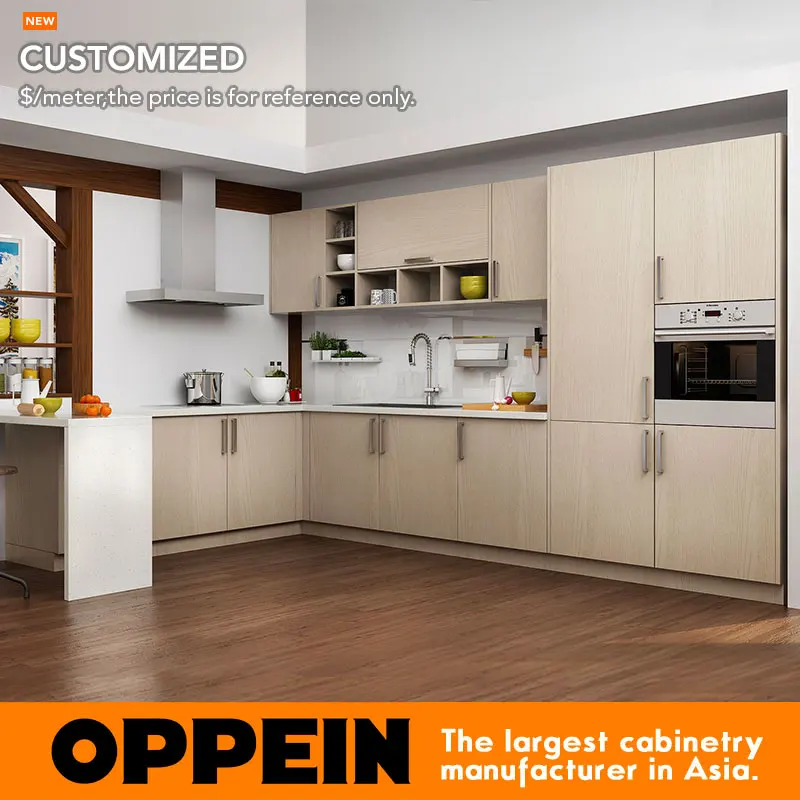 Light Wood Grain Kitchen Cabinets