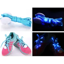 1 пара светодиодный шнурки для спортивной обуви вспышка яркая светящаяся палка ремень шнурки дискотека, ночной клуб плоские шнурки Горячая галстук обуви