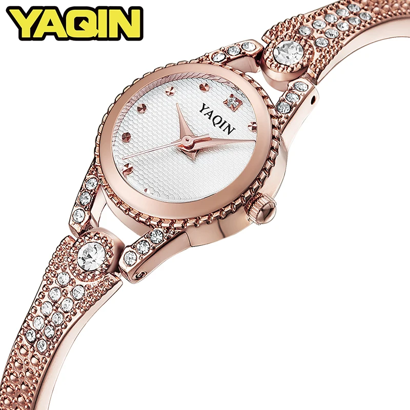 

YAQIN fashion women watch with diamond gold watch ladies top luxury brand ladies jewelry bracelet watch relogio feminino